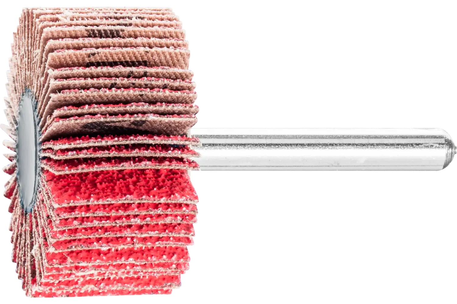 Picture of Pferd Mounted Flap Wheel, 1-1/2" X 1, 60 Grit, 1/4" Shank, Ceramic Oxide Co-Cool